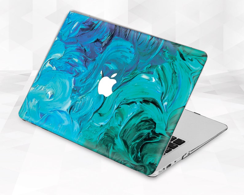 Paint Macbook Case Art Blue Macbook Pro 13 Inch 2018 Air 13 Etsy