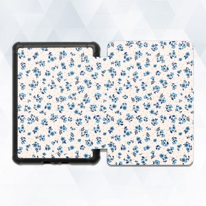 Floral Kindle case Blue Flowers All-new Kindle 10th gen Kindle Paperwhite 10th 2019 6&quot; for Girls Cute Pattern Aesthetic Design Kindle cover