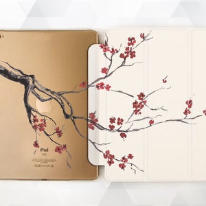 Japan iPad case 6th gen Girl Tree iPad 9.7 2018 Floral Cute iPad Pro 11 10.5 12.9 Mini 4 Air 3 Flower Nature Cherry Blossom Japanese Sakura