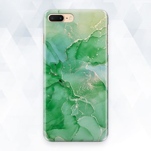 Marble iPhone case Green Aesthetic iPhone 12 11 XR 8 Abstract Jade case Galaxy s21 Pixel 5 for Girl Trendy Elegant Light Green Design cover image 2