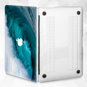 Wave MacBook case Ocean Surf MacBook Pro 13 16 15 Air 13 2020 Nature Water MacBook 12 inch for Men Blue Wave Beach Aesthetic Retina cover image 3