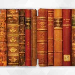 Custodia per iPad con libri, stile vintage, per iPad 9.7 di sesta generazione, stile libro, per iPad Pro 11, 10.5, 12.9, Mini 5, Air 3, per uomo, stile retrò, copertina per insegnante, estetica, vecchio libro