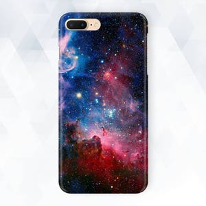 Space iPhone case Stars Nature iPhone XR Xs 8 7 Universe Men case for Galaxy s10 Plus Pixel 3a Girl Red Boy Blue Purple Nebula Clouds cover