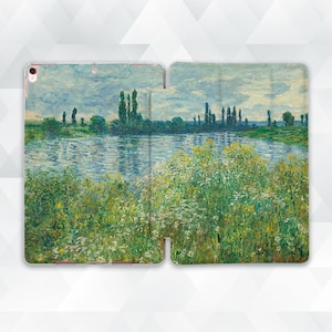 Monet iPad case Aesthetic painting iPad Air 5 iPad 10th Pro 12.9 11 10.2 10.9 Mini 6 Vintage art oil painting Nature Plants Wildflowers case