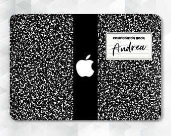 Name MacBook case Custom notebook MacBook Pro 13 14 16 Air 13 15 m2 m3 m4 Aesthetic personalized composition book Unique trendy dark case