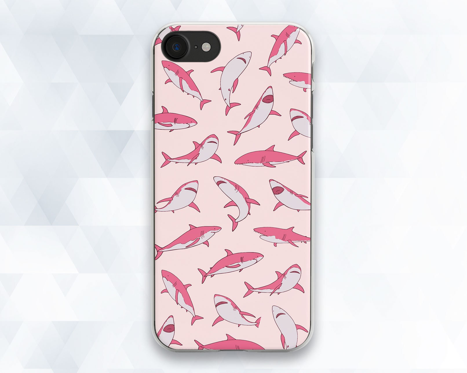 Custodia Kawaii per iPhone con ciliegie carine, custodia per iPhone 13, 12, 11, XR, 8, per ragazza, Galaxy S21, Pixel 6, design a quadri rosa alla moda ed esteticamente accattivante. - Italia