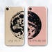 Moon iPhone case Girl Men iPhone XR Xs Max 8 7 Cute Couple case for Samsung Galaxy s10 Plus s9 Pixel 3a Quote Space Matching In Love cover