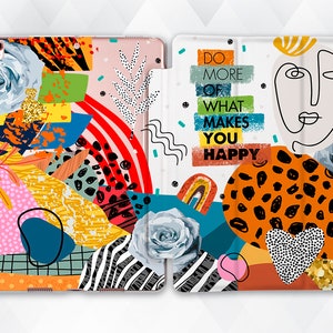 Quote iPad case Modern Art iPad 10.2 9th 9.7 Pro 11 10.5 12.9 Air 4 Mini 6 for Teen Girls Abstract Trendy Collage Girly Drawings VSCO cover