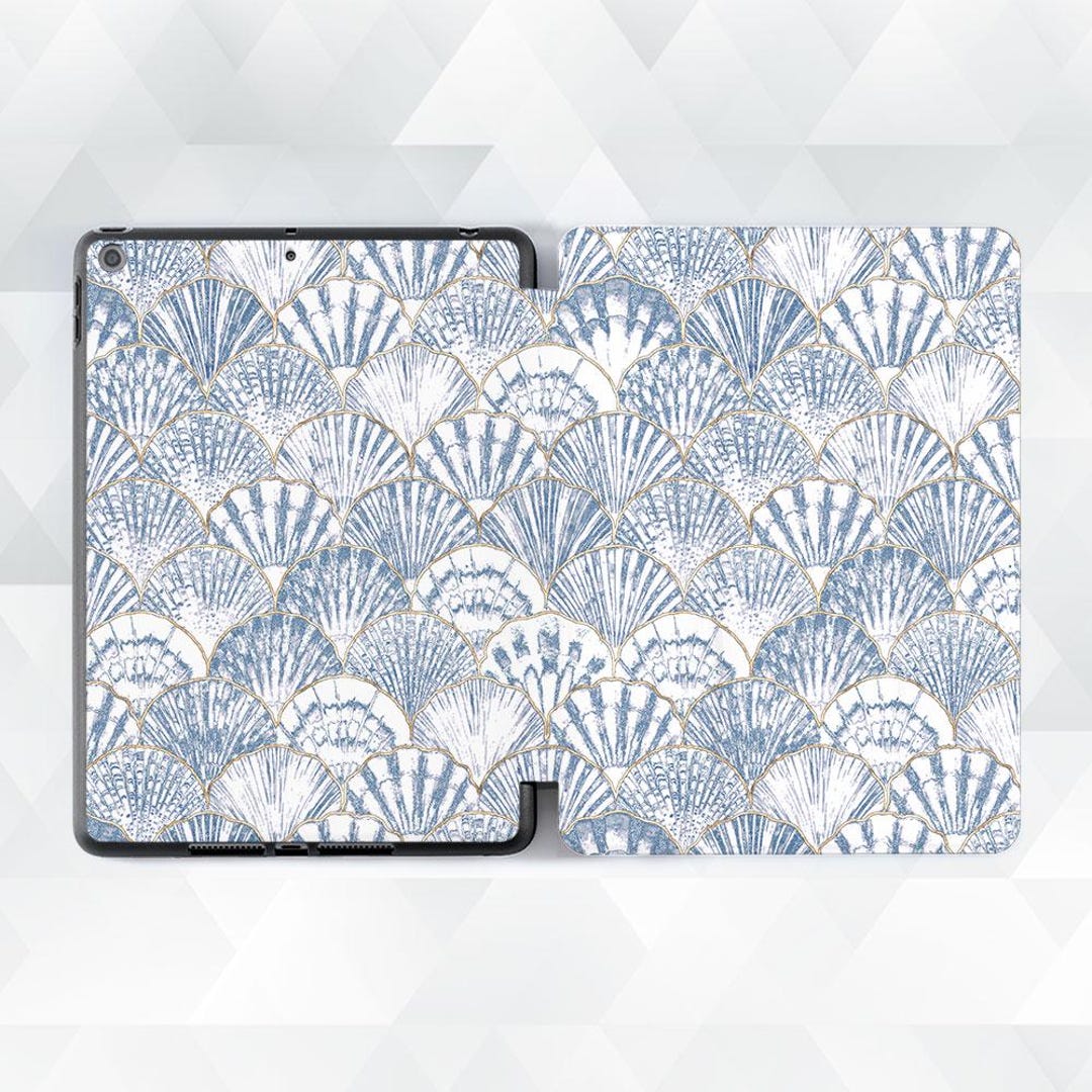 Aesthetic iPad Case Blue Shells iPad Air 11 iPad A16 11th 10th Pro 13 ...