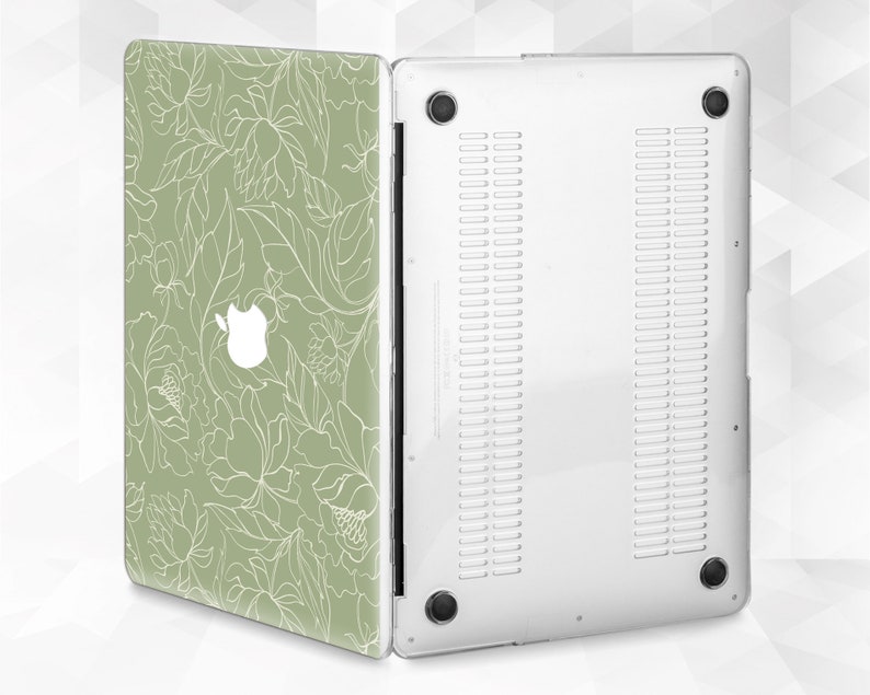 Flowers Macbook Case Sage Green Macbook Pro 13 16 Air 13 2020 Etsy