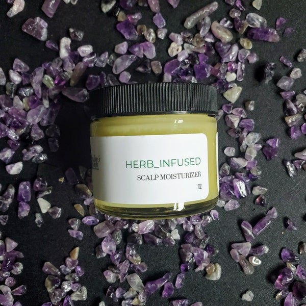 Dry Scalp Moisturizer. Herb Infused Hair Salve. Itchy Scalp Relief.