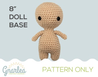 Crochet Chibi Doll Base PATTERN ONLY // 8" Amigurumi Figure // DIY Character Body // Kawaii/Anime Small Toy