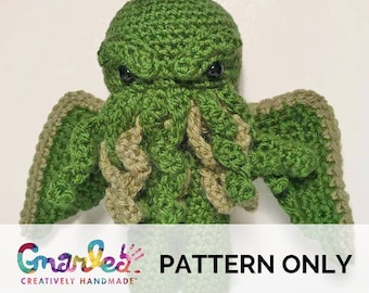PATTERN ONLY - Crochet/Handmade Cthulhu Amigurumi Figure