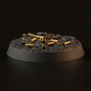100 Heavy bullet casings or unfired rounds for miniature basing 32mm scale image 2