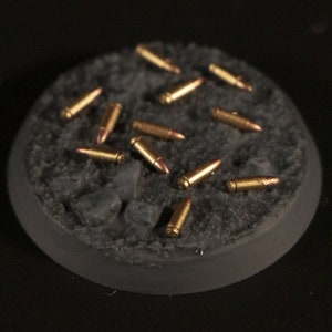 100 Heavy bullet casings or unfired rounds for miniature basing 32mm scale Unfired rounds