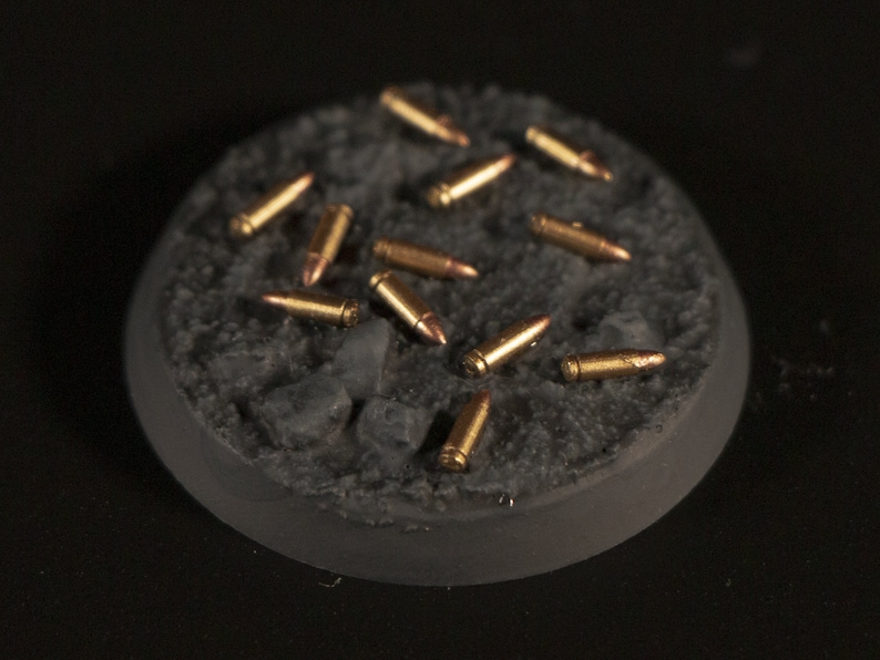 100 Heavy bullet casings or unfired rounds for miniature basing 32mm scale Unfired rounds