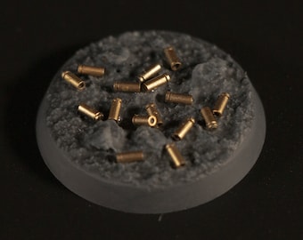 100 Heavy bullet casings or unfired rounds for miniature basing (32mm scale)