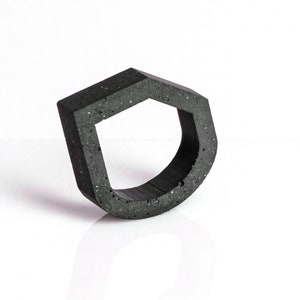 Concrete Ring with Contemporary Style in a precious Gift Box