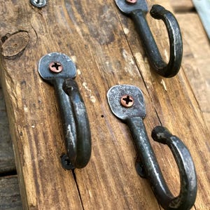 Rustic Hand Forged Hooks- SET OF THREE