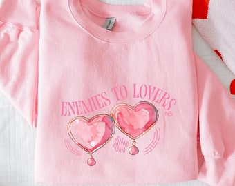 Enemies to Lovers Sweatshirt | Romance Bookish Gift for Readers | Book Lover Apparel | Trope Sweatshirt | Romantasy Crewneck | Booktok Merch
