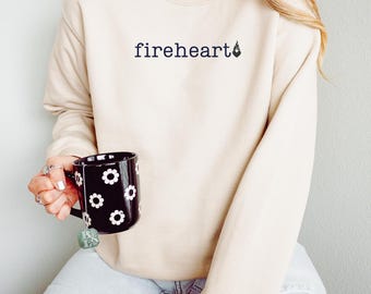Throne of Glass Inspired Sweatshirt | Aelin Galathynius Crewneck | Bookish Gift for Readers | Romantasy Booktok Merch | Fireheart Sweatshirt
