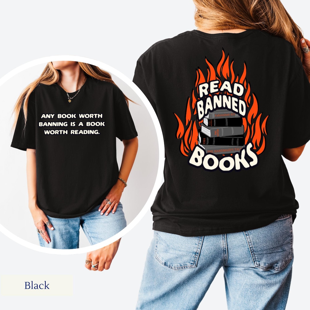 Banned Books Tshirt | Book Lover Gift | Literary Freedom Tee | Anti ...