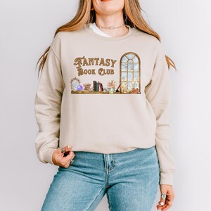 Fantasy Book Club Sweatshirt | Cozy Bookish Crewneck | Fantasy Reader Gift,| Book Lover Pullover, Witchy Cottagecore Sweatshirt