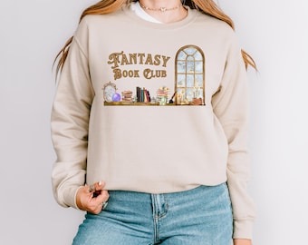 Fantasy Book Club Sweatshirt | Cozy Bookish Crewneck | Fantasy Reader Gift,| Book Lover Pullover, Witchy Cottagecore Sweatshirt