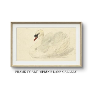 Frame TV Swan Art | Swan Painting | Instant Download