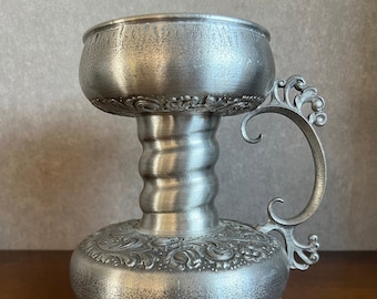 Vintage Askvoll Brug Støpt Tinn Small Handmade Pewter Tomling Bowl