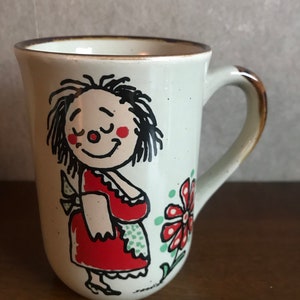 Vintage Norwegian Hand Painted Coffee Cup &quot; Best Mom in the World&quot;, 1970, Norwegian Porcelain, Norwegian Gift