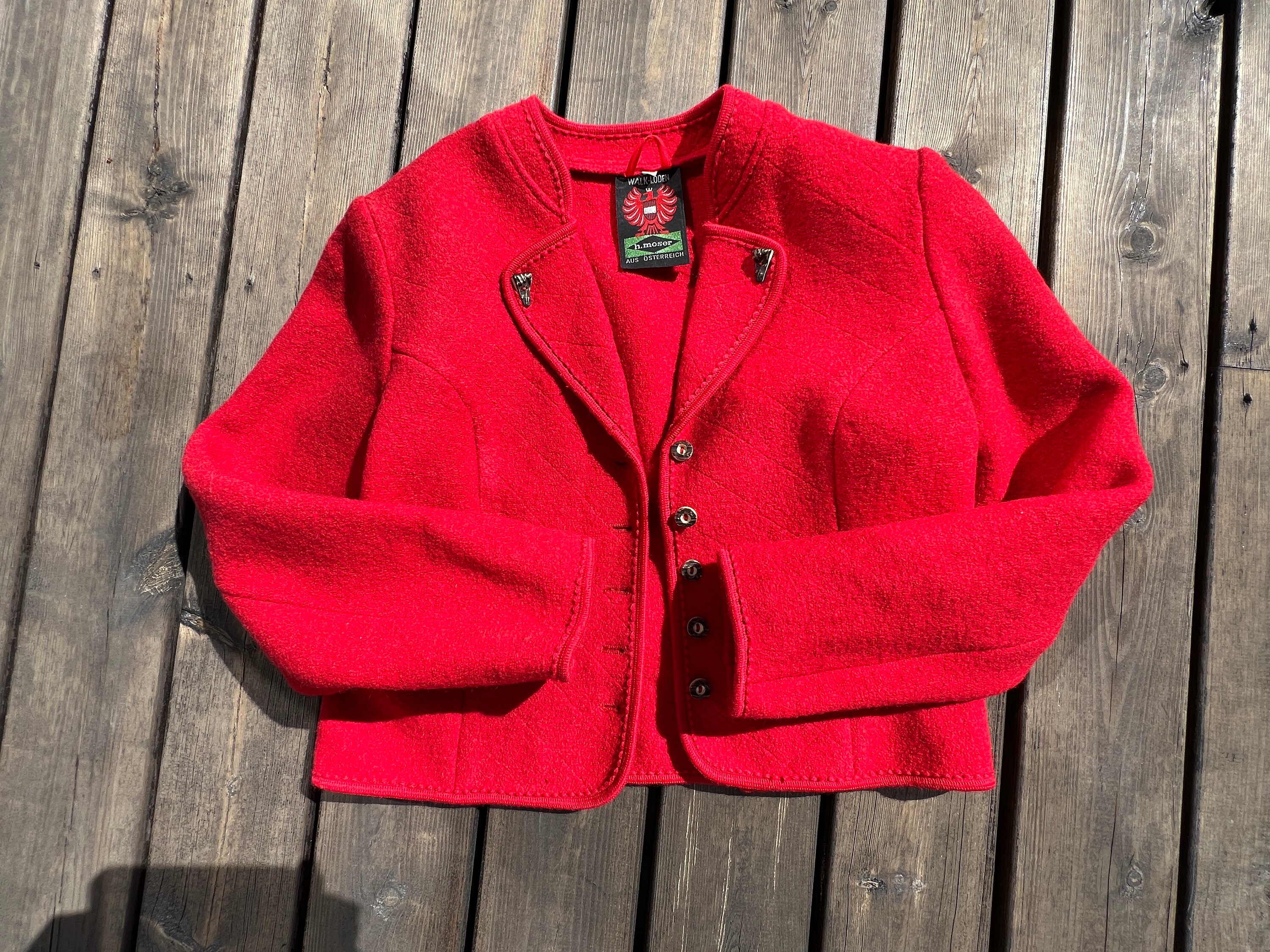 H. Moser Walk-loden Women's Traditional Jacket Red, Wool