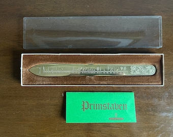 David Andersen, Norwegian Farmers Almanac Calendar, Brass Letter Opener, Norwegian "Primstav" Ancient Calendar, Oslo Norway