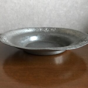 Vintage Oslo Tinn Norway  Hand Hammered Viking Style Pewter Bowl, Mid Century Scandinavian Style, Norway
