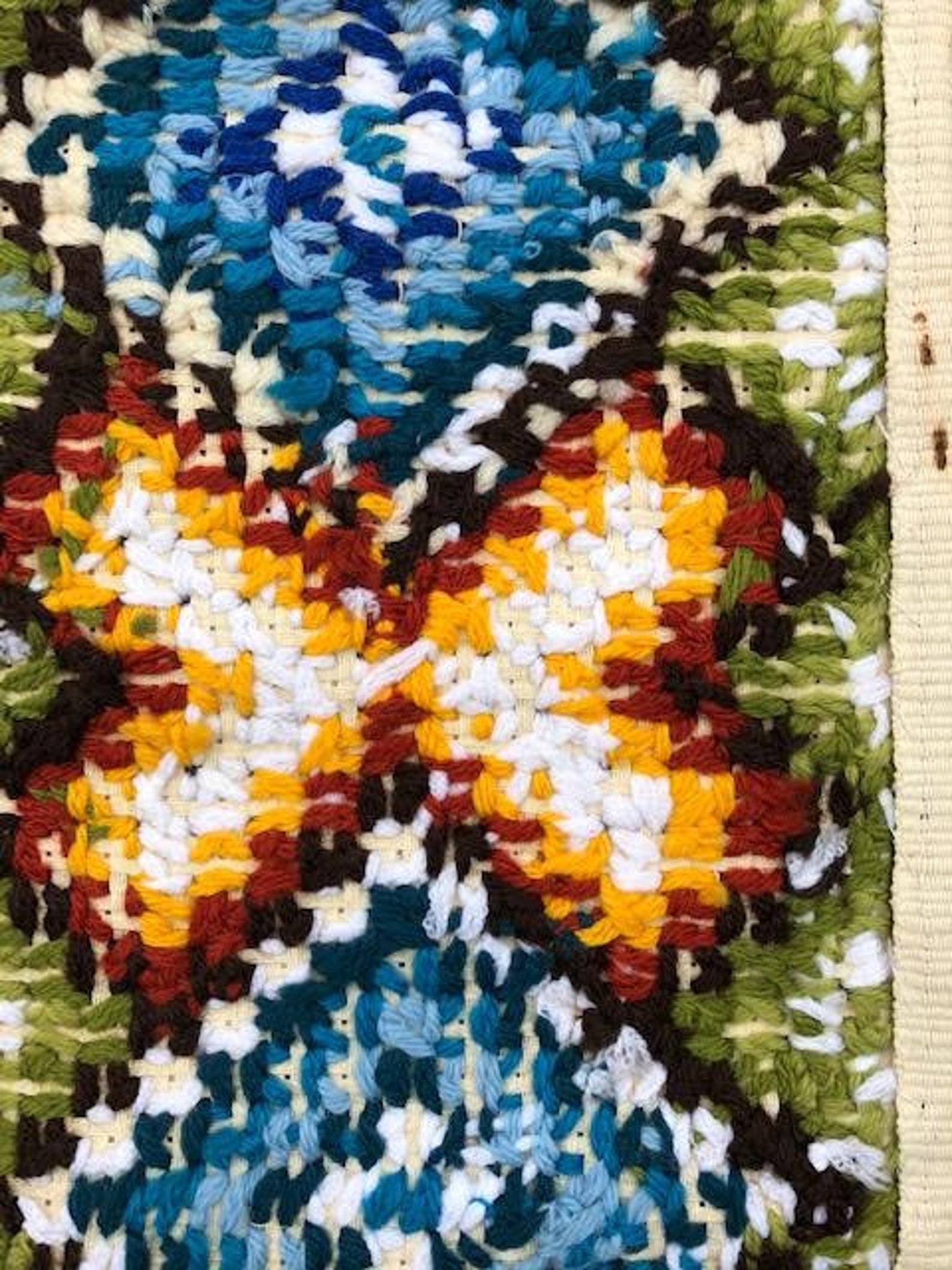 Vintage Norwegian Homemade Tapestry Wall Hanging or Table Etsy