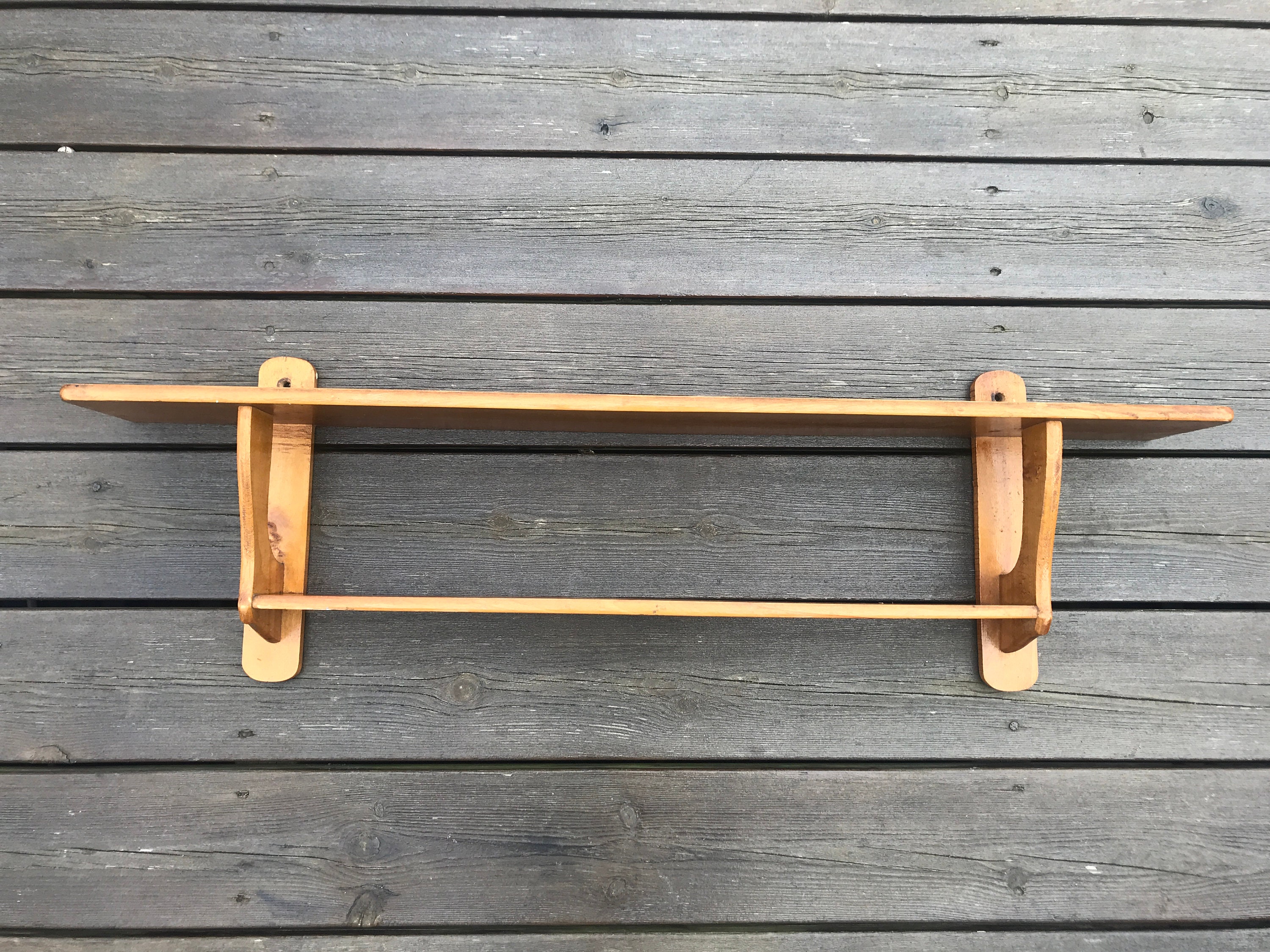Vintage Norwegian Original Handmade Krydderhylle - Spice Rack