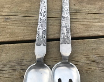 Vintage Askvoll Brug Støpt Tinn Small Handmade Pewter Tomling Bowl