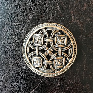 Vintage &quot;SE Snorre Bronse&quot; Bronze  Pendant Brooch Celtic Viking Style by Sigmund Espeland, Scandinavian Modernist Design Norway