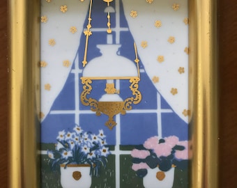 Vintage Art Tile, Signed by Anne Marie Odegaard, Porsgrund Porcelain, Norway