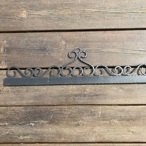 Handmade Black Metal Tapestry  Hanger,  Scandinavian Home Decor , Vintage, Norway