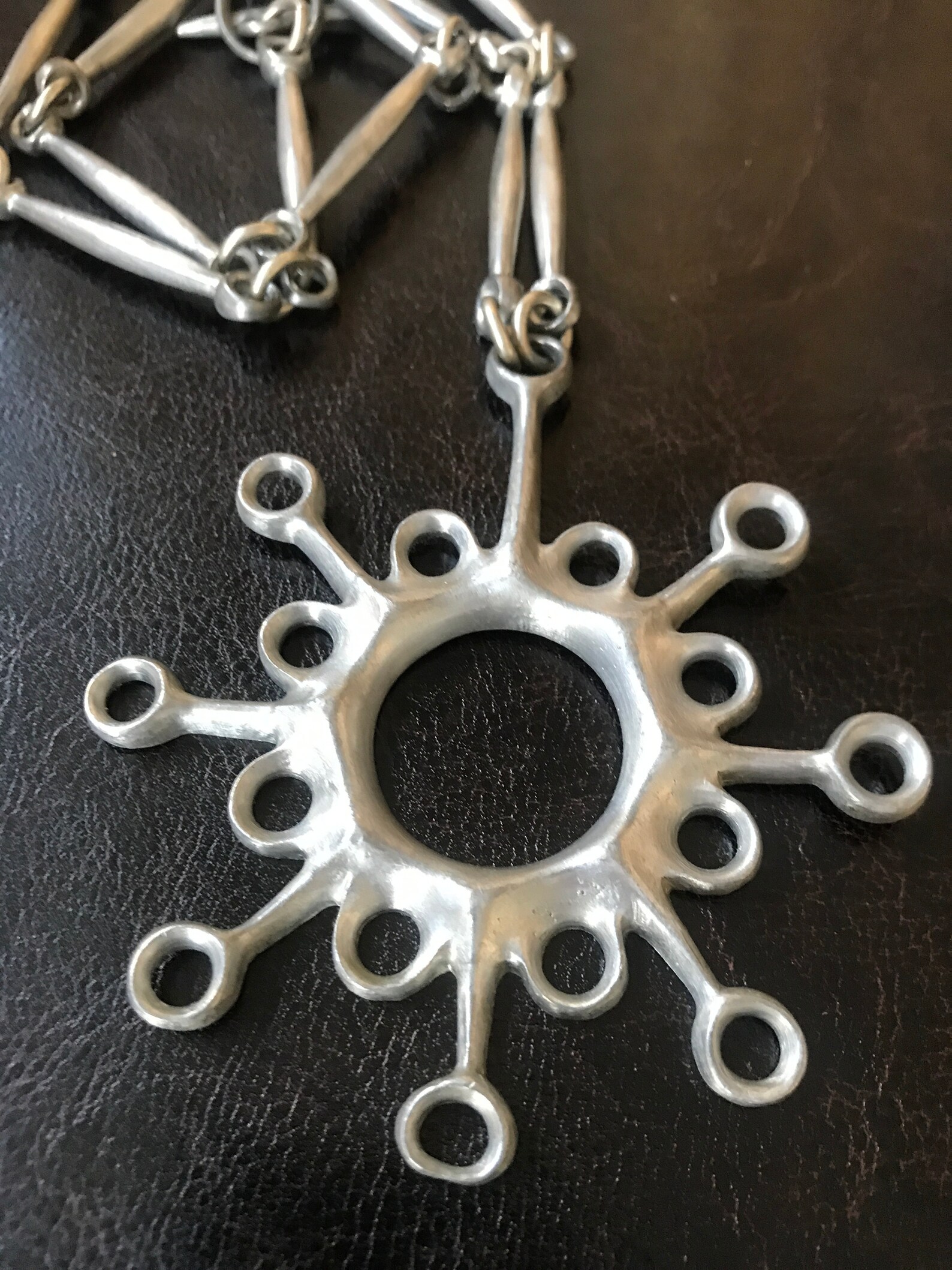 Vintage Norwegian Handmade Pewter Jewelry Pendant Necklace Etsy