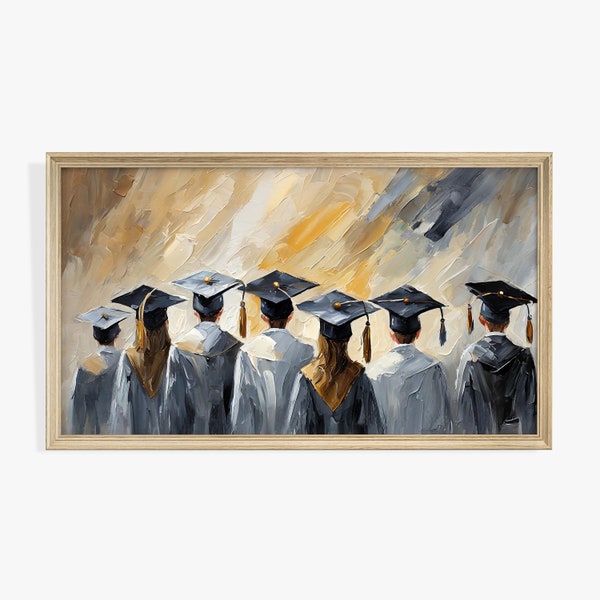 Graduation Frame TV Art Vintage Oil Painting TV Art Graduation Banner Signs Screen Saver Screensaver Samsung 16:9 Ratio JPG Class of 2024