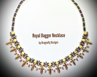 Tutorial for Royal Dagger Necklace, beading pdf