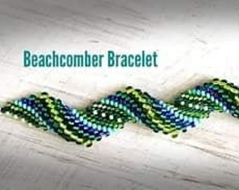 Beachcomber Bracelet Pattern, PDF, seed bead tutorial