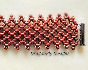 Slinky Lattice beaded  Bracelet Tutorial, Quick and easy, pdf