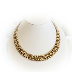 Beaded Linda Necklace, beadweaving, superduos