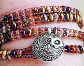 Boho Cleopatra Wrap bead Bracelet Pattern, tutorial, pdf