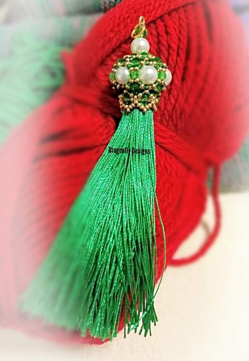 Tutorial for Christmas Tassel Tree Decoration Beaded Tassel. Etsy UK