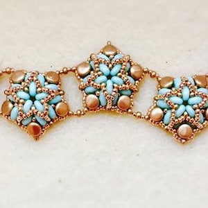 StarLily Beaded Bracelet and Earrings tutorial Pattern, pdf