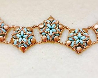 StarLily Beaded Bracelet and Earrings tutorial Pattern, pdf